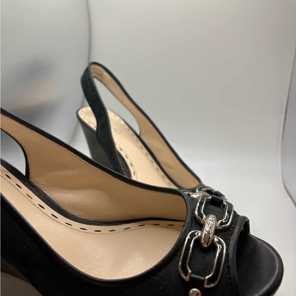 Coach Black Wedge Heels - Picture 2 of 3